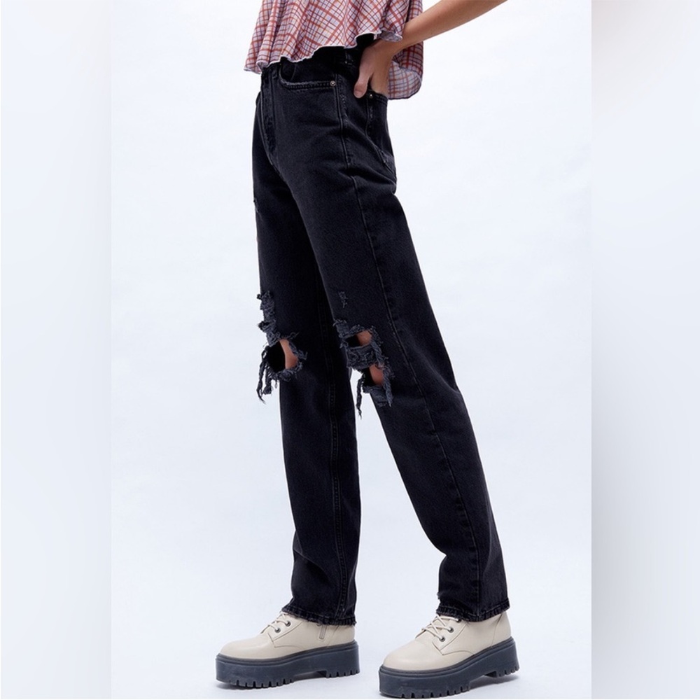We The Free 24 Jeans Lasso distressed in washed black high rise Free People NWT - Picture 11 of 13